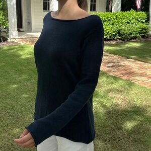 Brandy Melville Navy Knit Top Martha Sweater